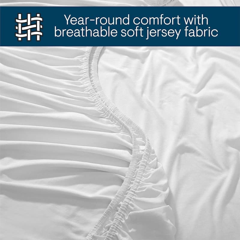Aeropostale Super Soft White Jersey Knit Sheet Set All-Season Comfort