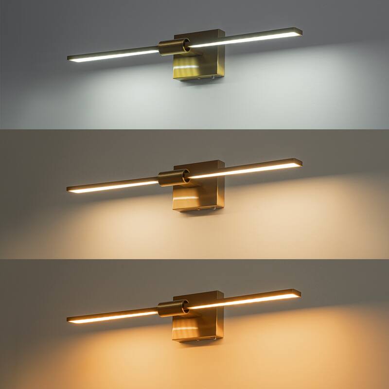 2-Light LED Modern Rotatable Vanity Light for Bathroom