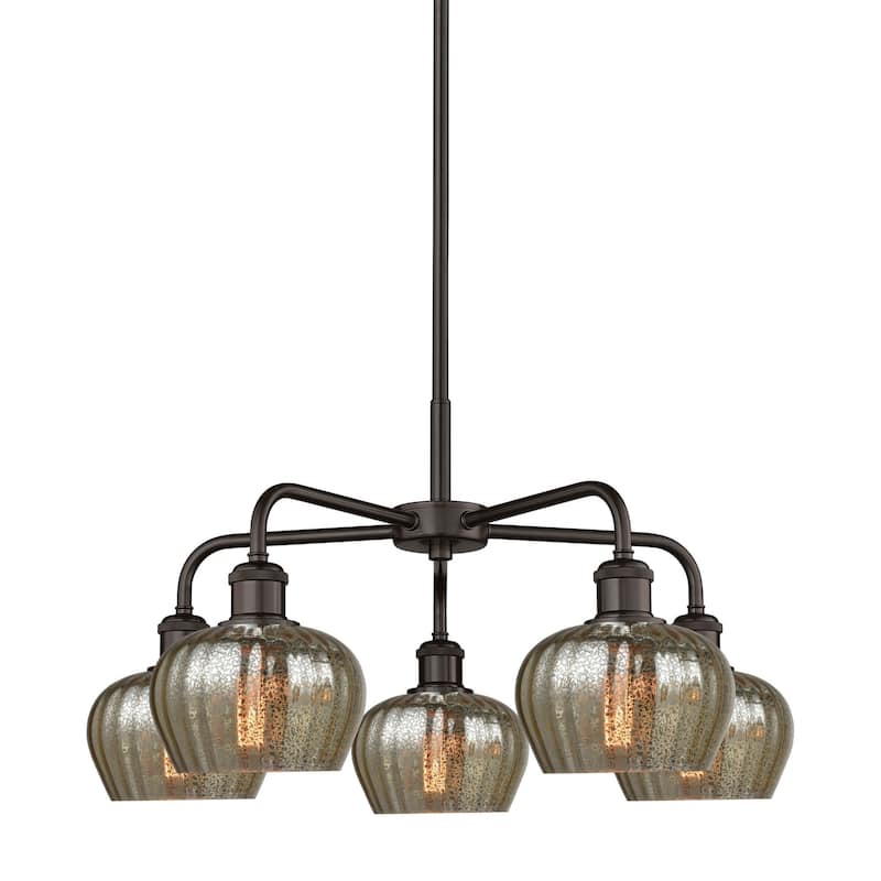 Innovations Lighting 516-5CR-14-25 Fenton Chandelier Fenton 5 Light - Oil Rubbed Bronze / Mercury