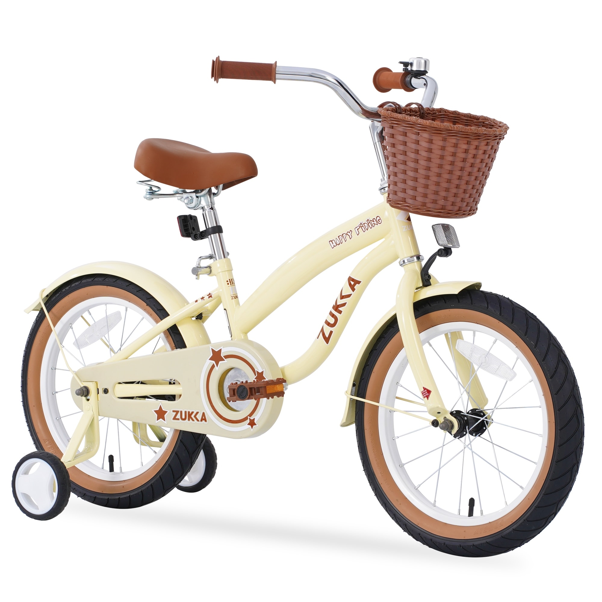 Girls' 16-Inch Kids Bike with Anti-Skid Tires, Training Wheels, and Steel Frame for Ages 4-7