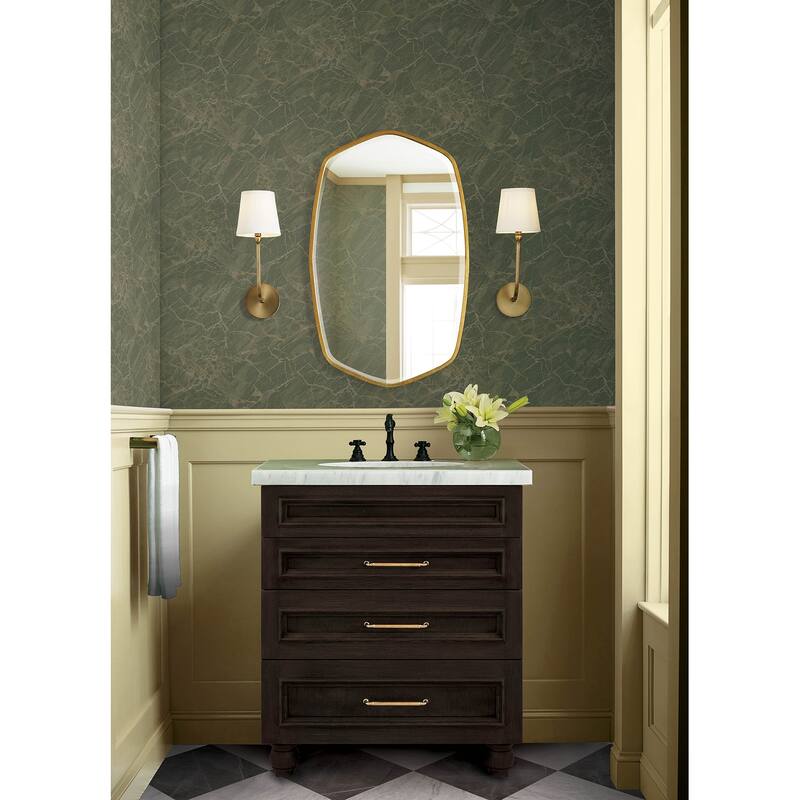 Chris Loves Julia x NuWallpaper Jade Jasper Peel and Stick Wallpaper