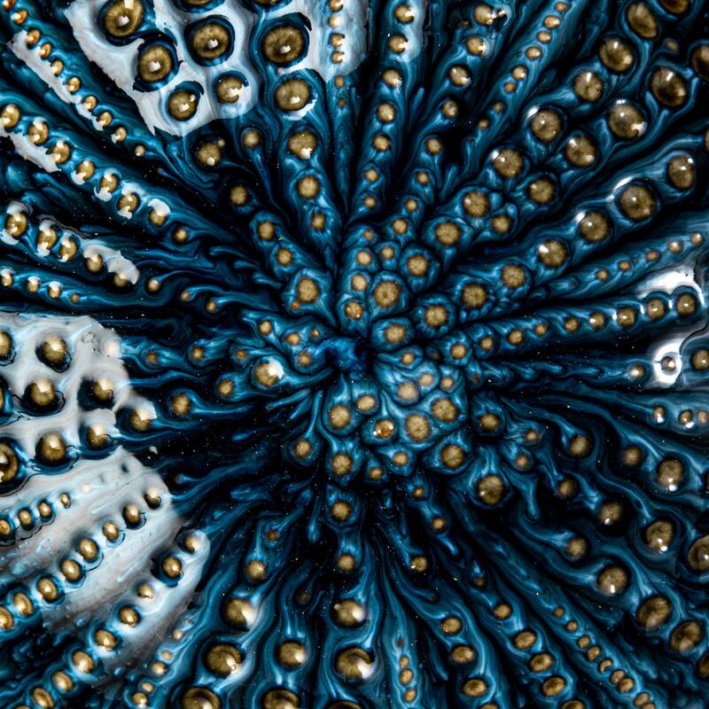 Stoneware Dish with Embossed Dots in Two Styles