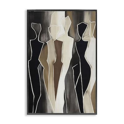 Stupell Earthy People Silhouettes Framed Giclee Art Design By LSR Creative Studio