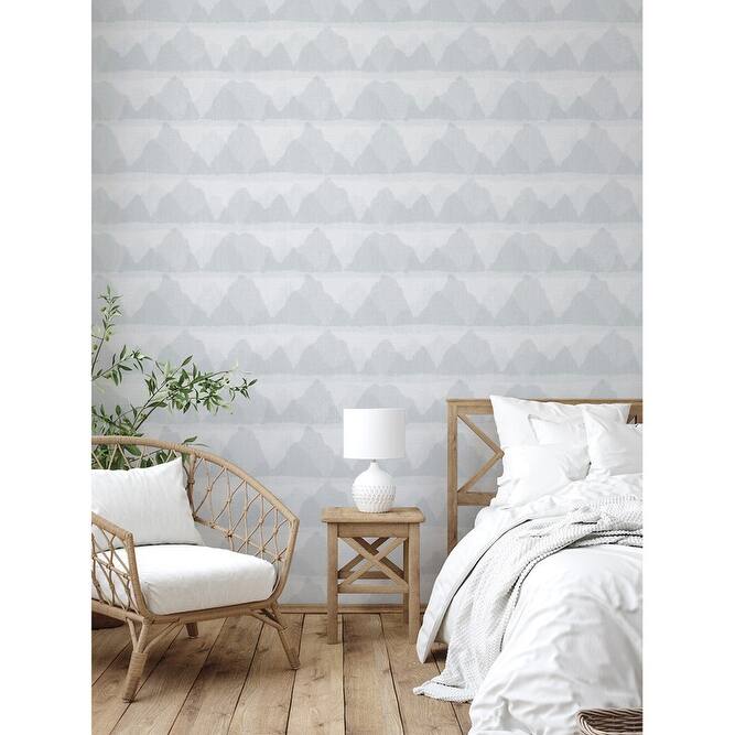 NuWallpaper Blue Mountain Peak Peel & Stick String Wallpaper - 216in x 20.5in x 0.025in