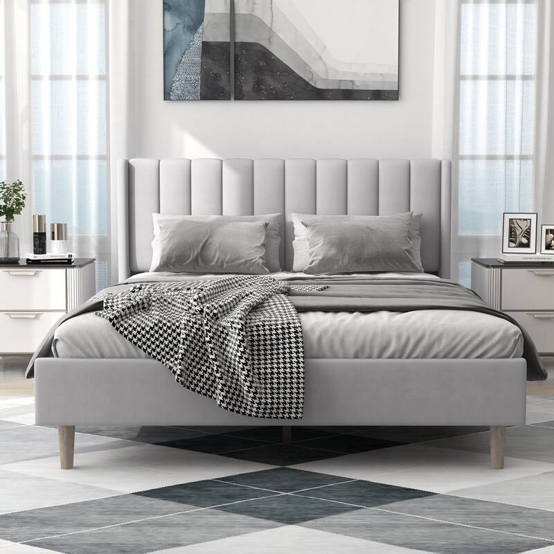 Alazyhome Upholstered Platform Bed Frame