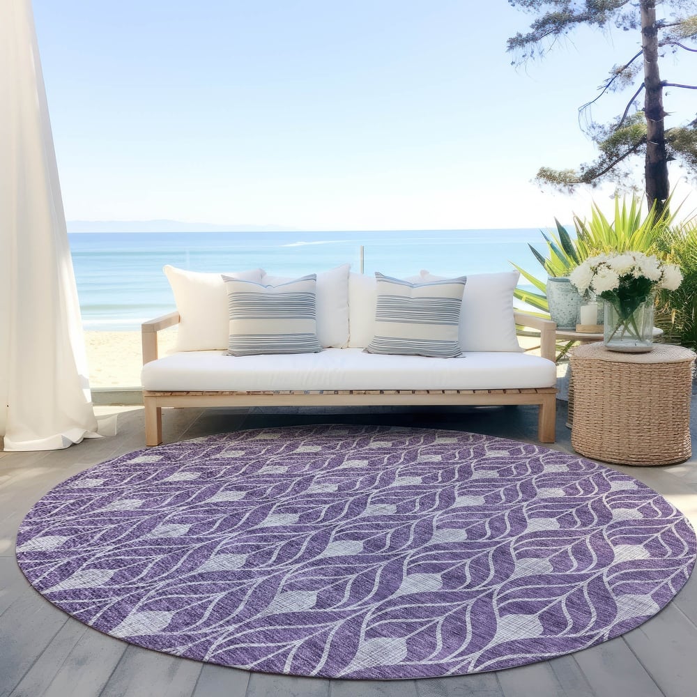 Machine Washable Indoor/ Outdoor Chantille Geo Teardrop Rug