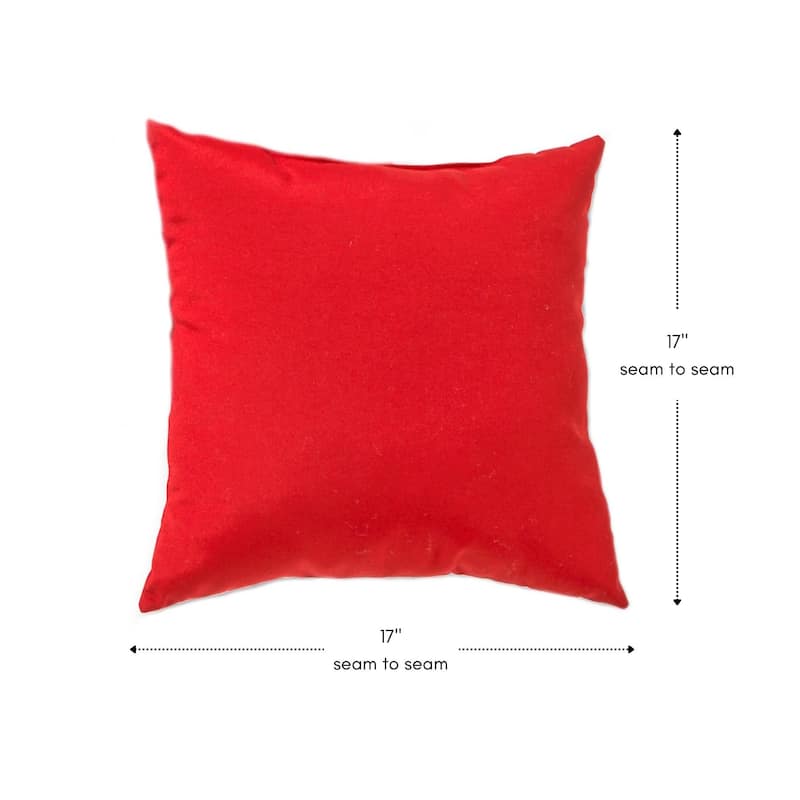 Salsa Red Outdoor 17-inch Accent Pillow (Set of 2) by Greendale Home Fashions