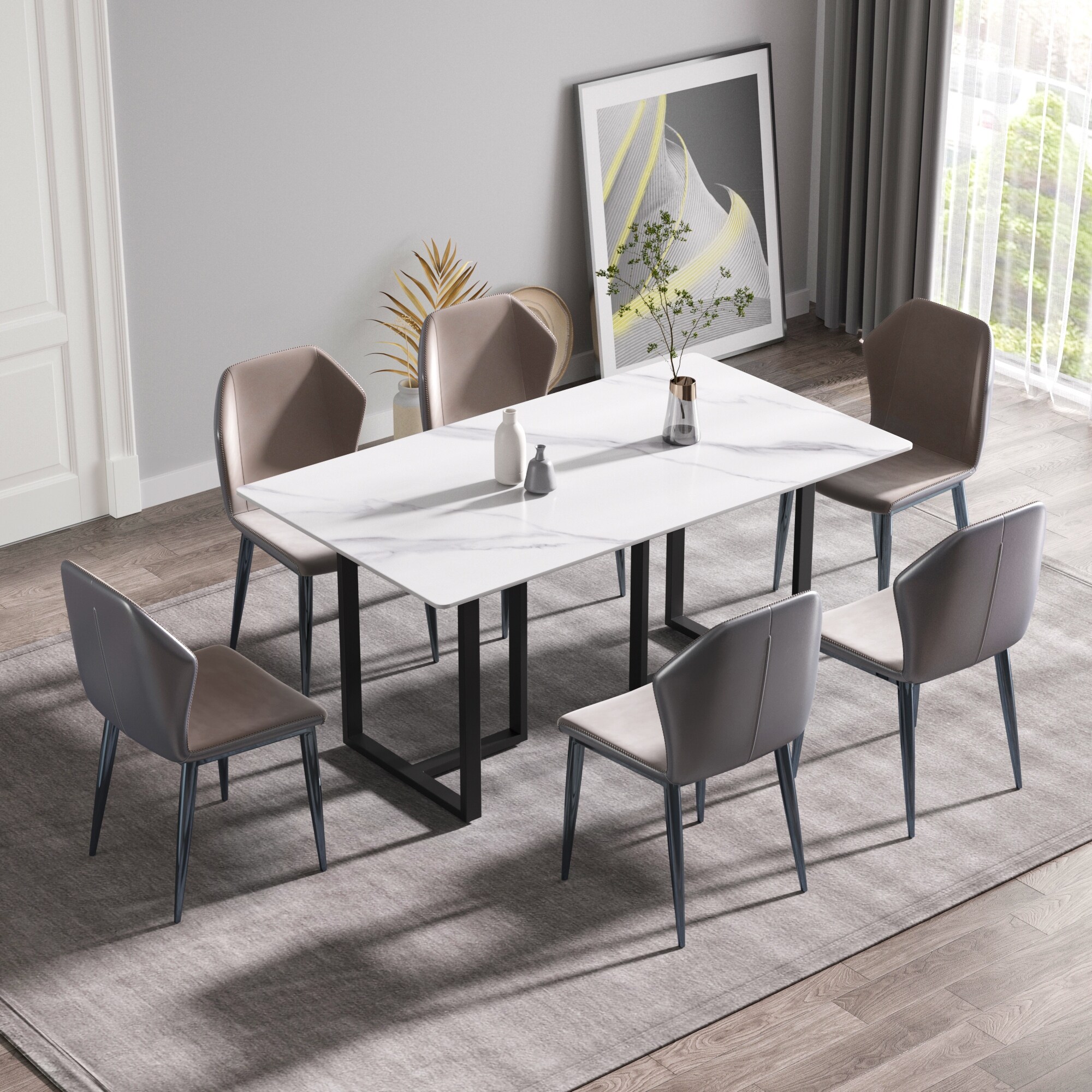 Stone dining outlet table and chairs