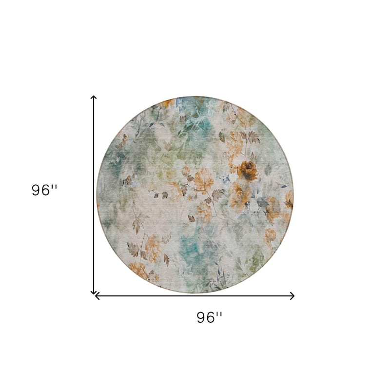 HomeRoots Floral Transitional Rectangle Outdoor Rug