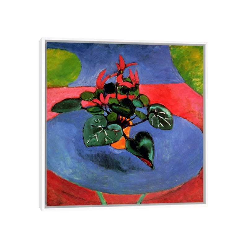 iCanvas "Cyclamen Pourpre" by Henri Matisse Framed Canvas Print - White - 12x12