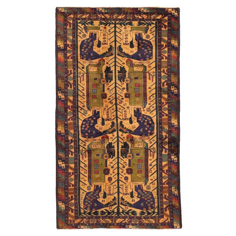 ECARPETGALLERY Hand-knotted Teimani Beige Wool Rug - 3'9 x 7'0