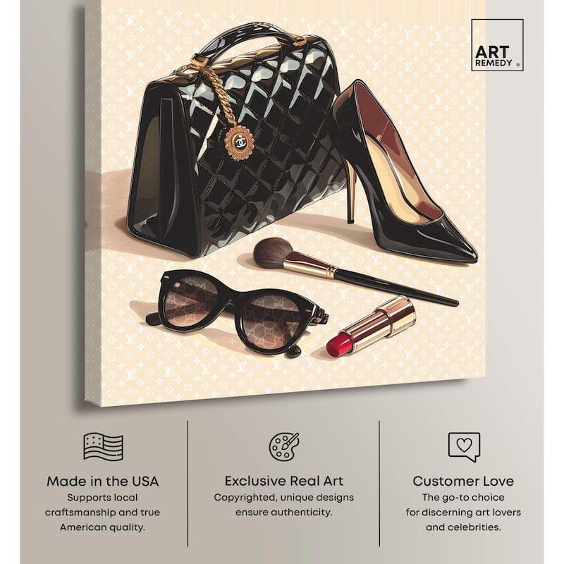 Simple Glam Collection Canvas by Art Remedy, Gallery Wrapped