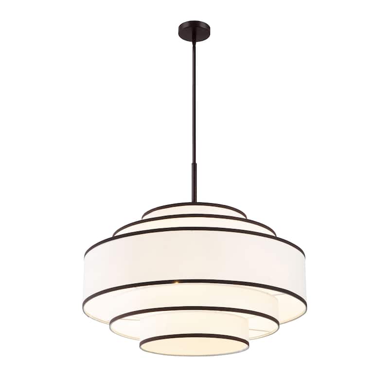 GetLedel 30 in. 7-Light Dimmable Tiered Drum Chandelier