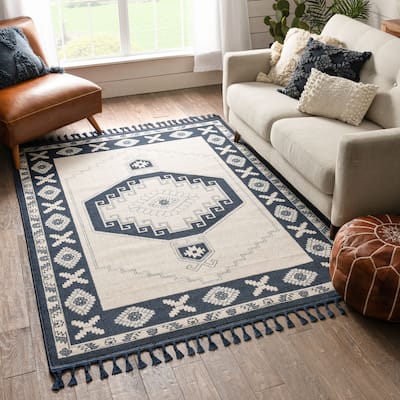 Well Woven Loop De Loop Kaya Tribal Geometric Area Rug