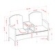 preview thumbnail 15 of 19, Furniture of America Lulu Patio Loveseat with Built-in Glass End Table