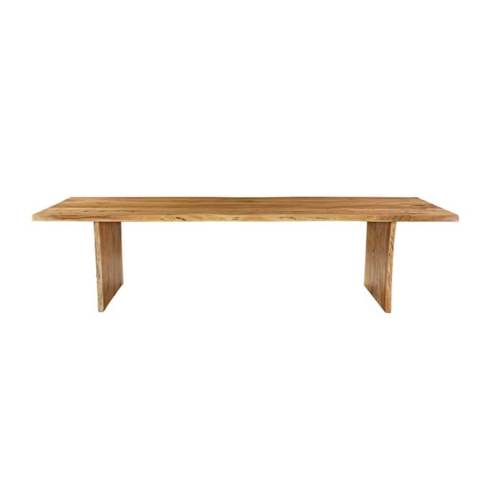 HomeRoots 108" Natural Solid Wood Live Edge Sled Base Dining Table - 108.00 in. x 30.00 in. x 40.00 in.