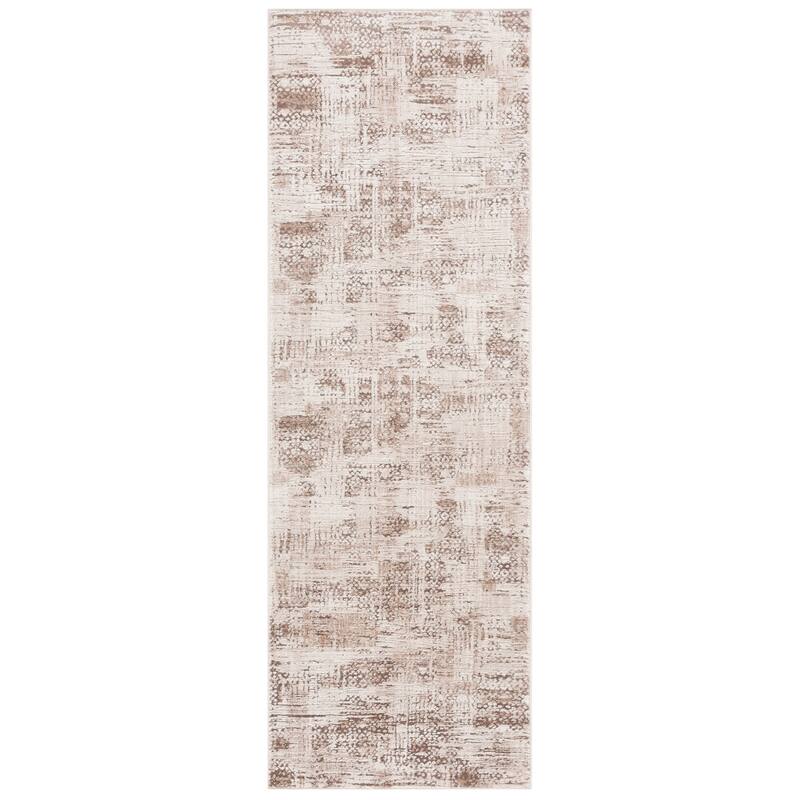 SAFAVIEH Whisper Lela Modern Abstract Rug - 2'6" x 8' Runner - Beige/Light Beige