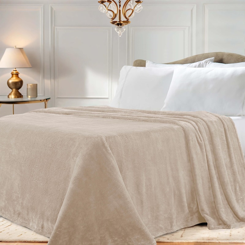 Superior Solid Fluffy Fleece Blanket, Plush and All Season