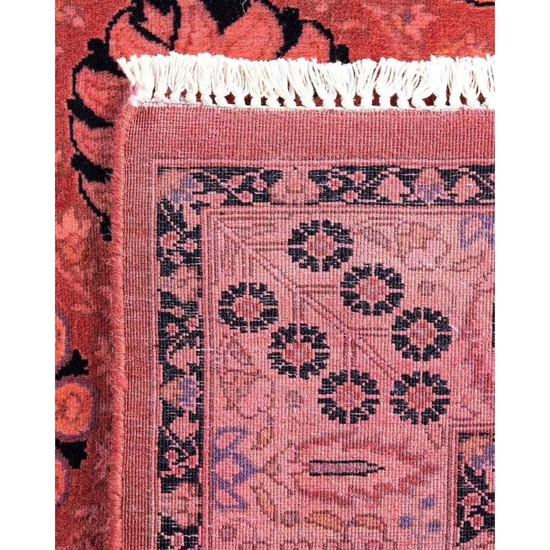 Fine Vibrance, One-of-a-Kind Hand-Knotted Runner Rug - Pink, 3' 3" x 9' 1" - 3' 3" x 9' 1"