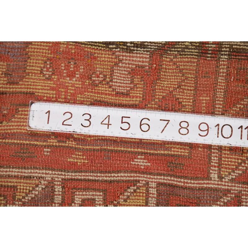Pre-1900 Antique Vegetable Dye Oushak Turkish Wool Carpet - 4'1"x 5'5"