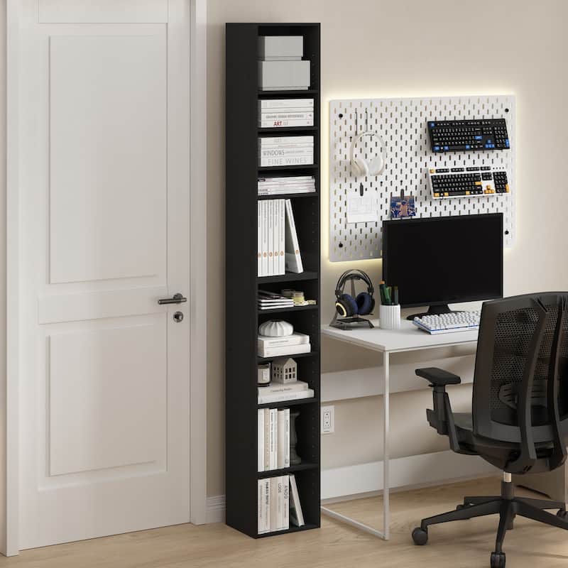 Furinno Pasir 10-Tier Open Shelf Bookcase, Blackwood