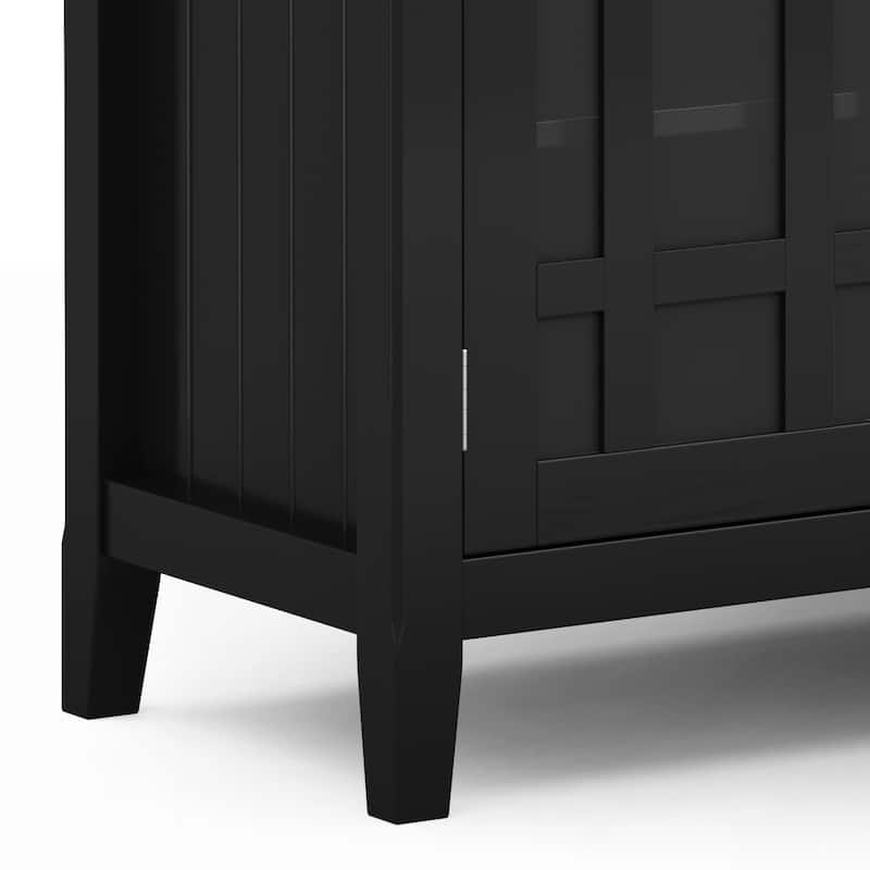 WYNDENHALL Freemont SOLID WOOD 53 inch Wide Transitional TV Media Stand For TVs up to 60 inches - 53"w x 16.5"d x 34.7" h