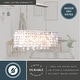 preview thumbnail 5 of 7, Elsa Satin Nickel Coastal Capiz Shell Rectangular Island Light Pendant Chandelier - 36-in W x 18.25-in H x 15-in D
