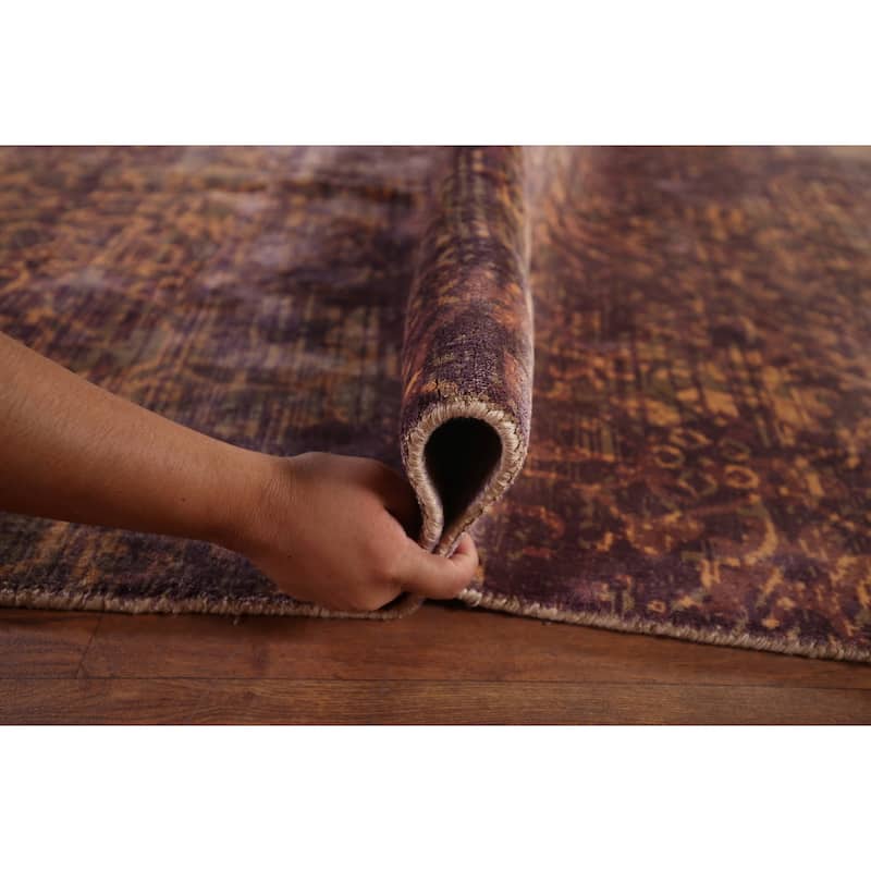 Contemporary Art & Craft Indian Area Rug Handmade Wool Carpet - 9'9"x 13'0"