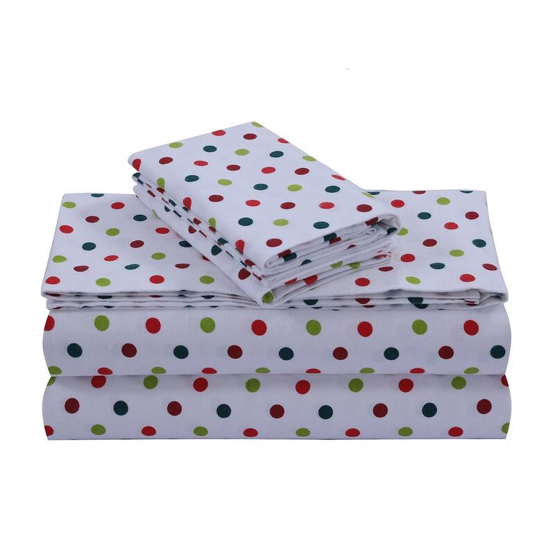 Feather & Stitch Cotton Flannel Sheets Set 4 Piece Bed Sheets Heavy Weight Bedding