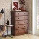 100% Solid Wood 5-Drawer Chest by Palace Imports - Mocha