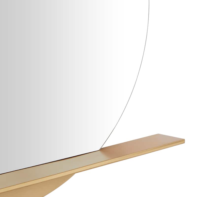 Metal 1 Shelf Wall Mirror - Gold - Roche River Decor