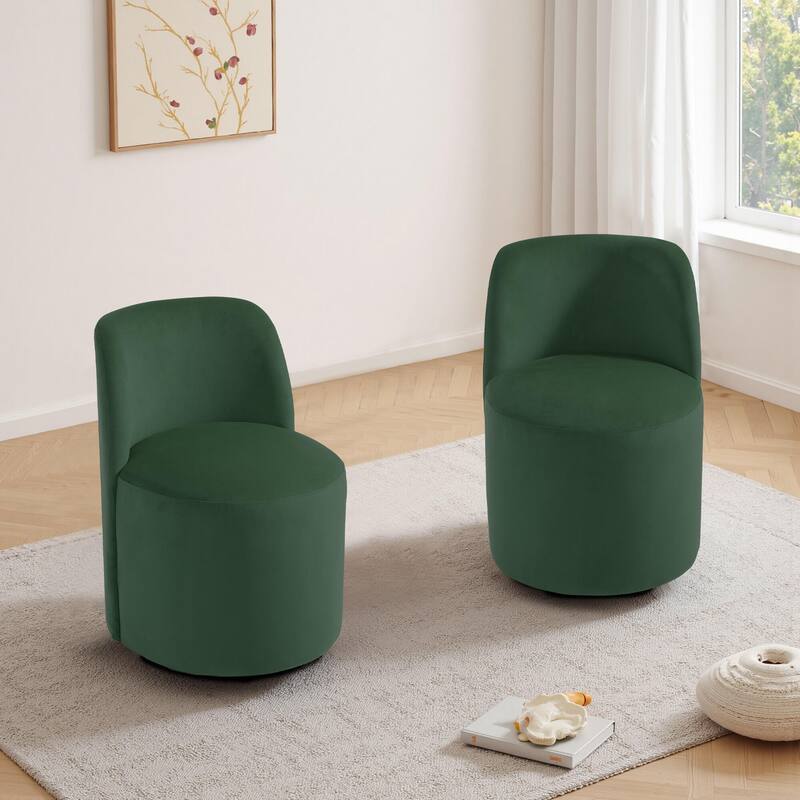 Modern Linen Upholstery Dining Chair Barrel Chair