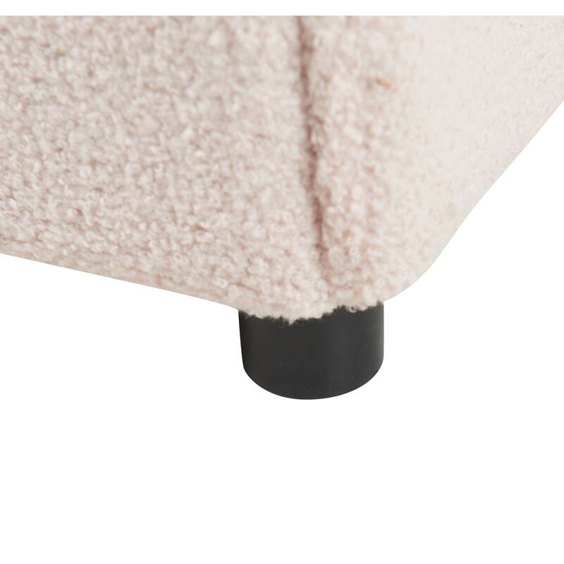 Anmytek Pet Friendly 2-in-1 Multi-Functional Plush Sherpa Upholstered Leisure Armchair - Lumbar Pillow