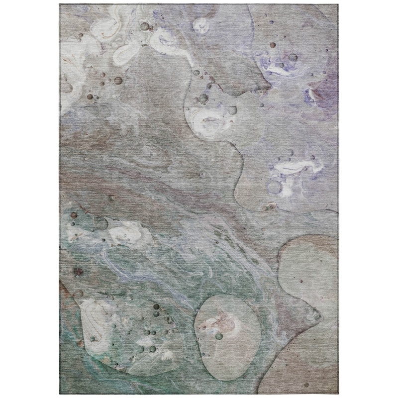 HomeRoots Abstract Transitional Rectangle Outdoor Rug