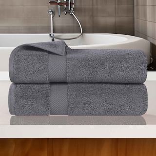 Superior Absorbent Zero Twist Cotton Bath Towel (Set of 2)