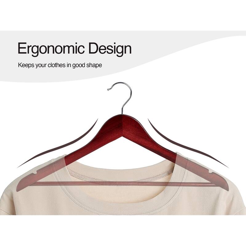 StorageWorks Wooden Clothes Hangers, Hangers for Coats, Shirts, Jackets, Pants, Suits