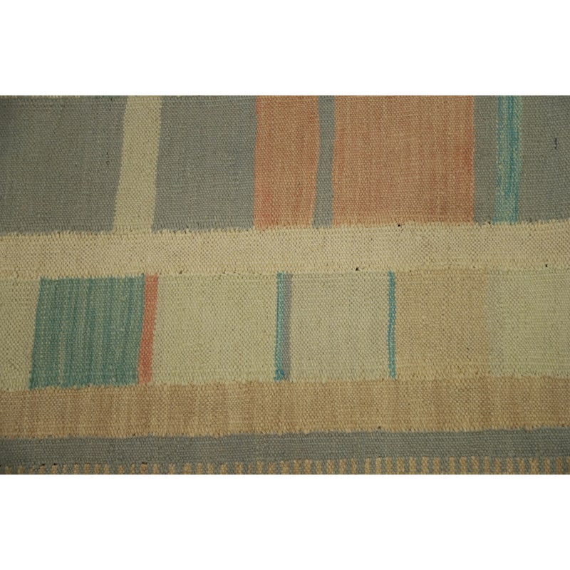 Hand Woven Oriental 100% Wool Carpet Southwestern Modern Multi-Colored Kilim Area Rug - 5' 8'' X 4' 0''