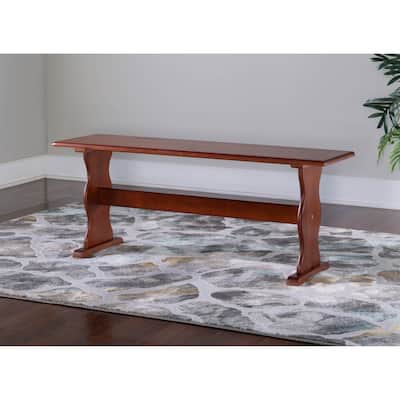 Linon Riki Dining Bench Dark Brown