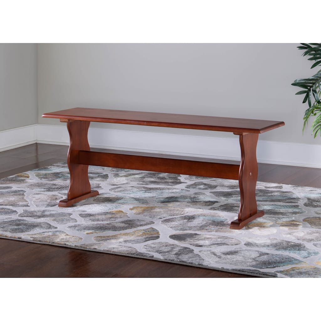 Linon Riki Dining Bench Dark Brown