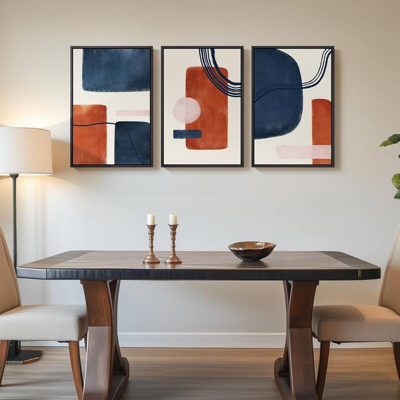 Mid Century Modern Colorful Abstract Wall Art
