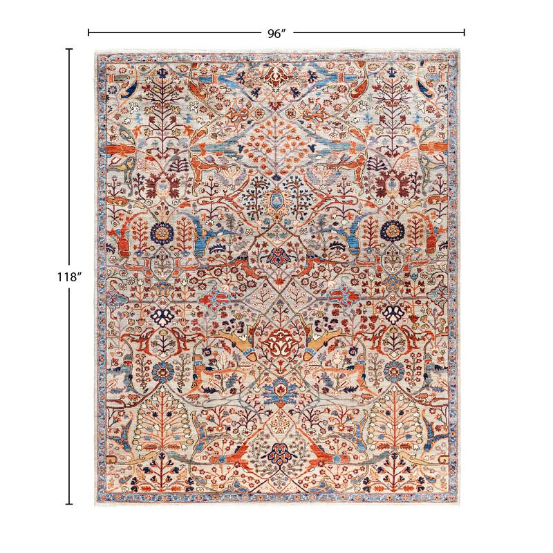 Serapi One-of-a-Kind Hand-Knotted Area Rug - Gray - 8' 0" x 9' 10"