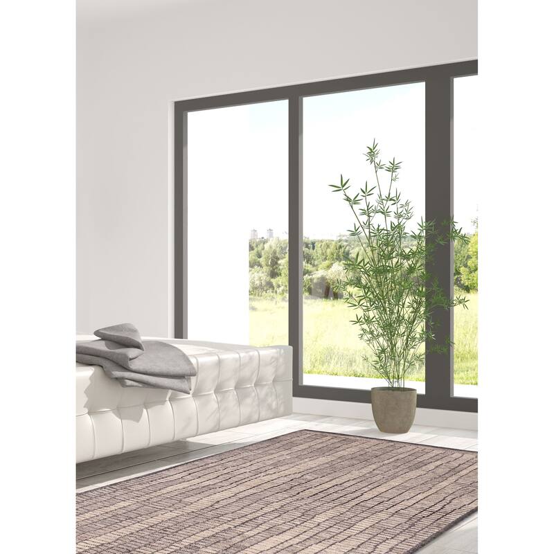 ECARPETGALLERY Hand-knotted Tangier Grey Wool Rug - 5'2 x 7'6