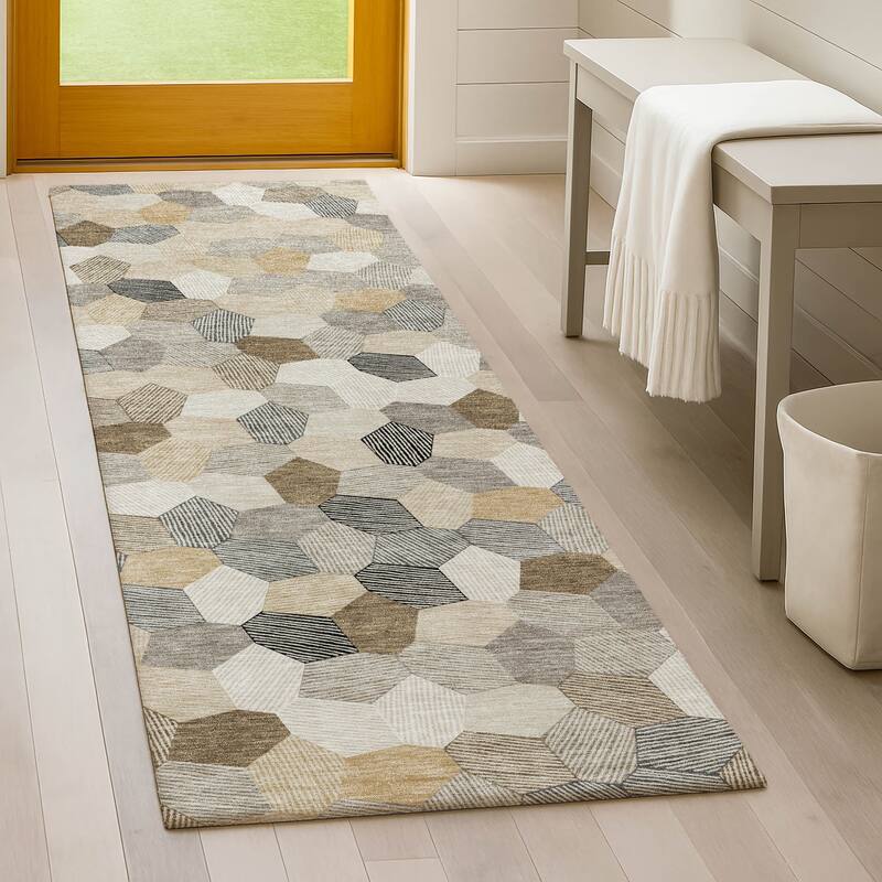Machine Washable Indoor/ Outdoor Modern Loyd Chantille Rug
