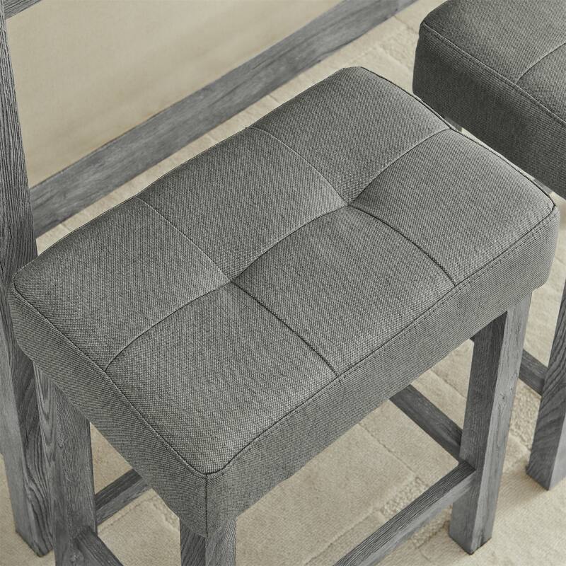 Bar Table, Dining Table, Sofa Table with Power Outlet, 3 Upholstered Stools, 4 Piece Bar Table and Chair Set
