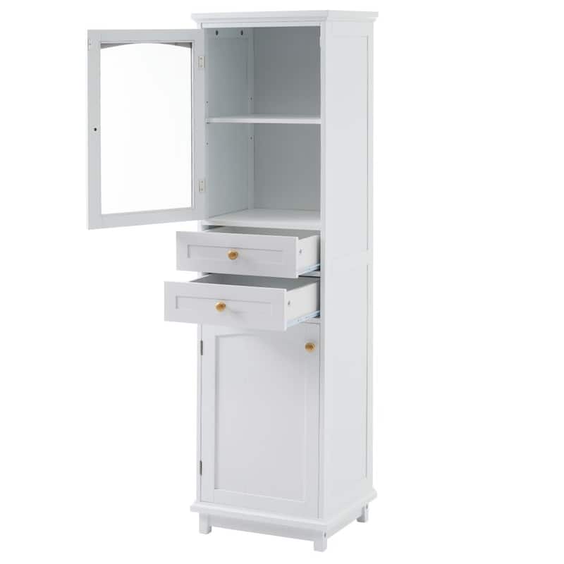 Modern Free-Standing Tall Bathroom Storage Cabinet