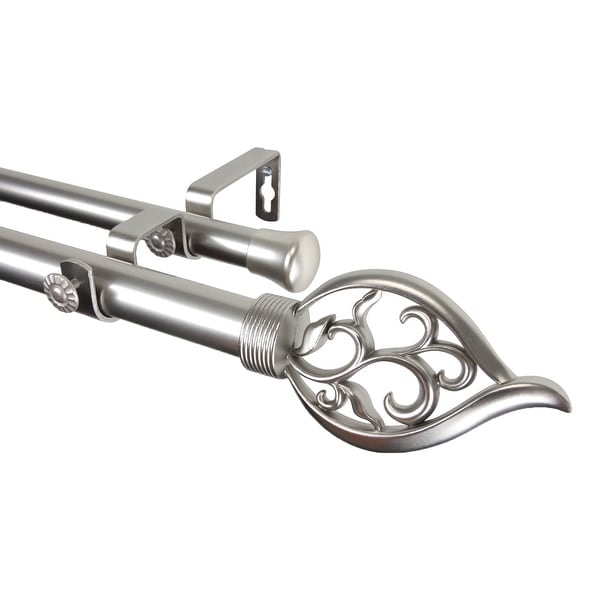 Shop Rod Desyne Flora Double Curtain Rod 120 170 Inch