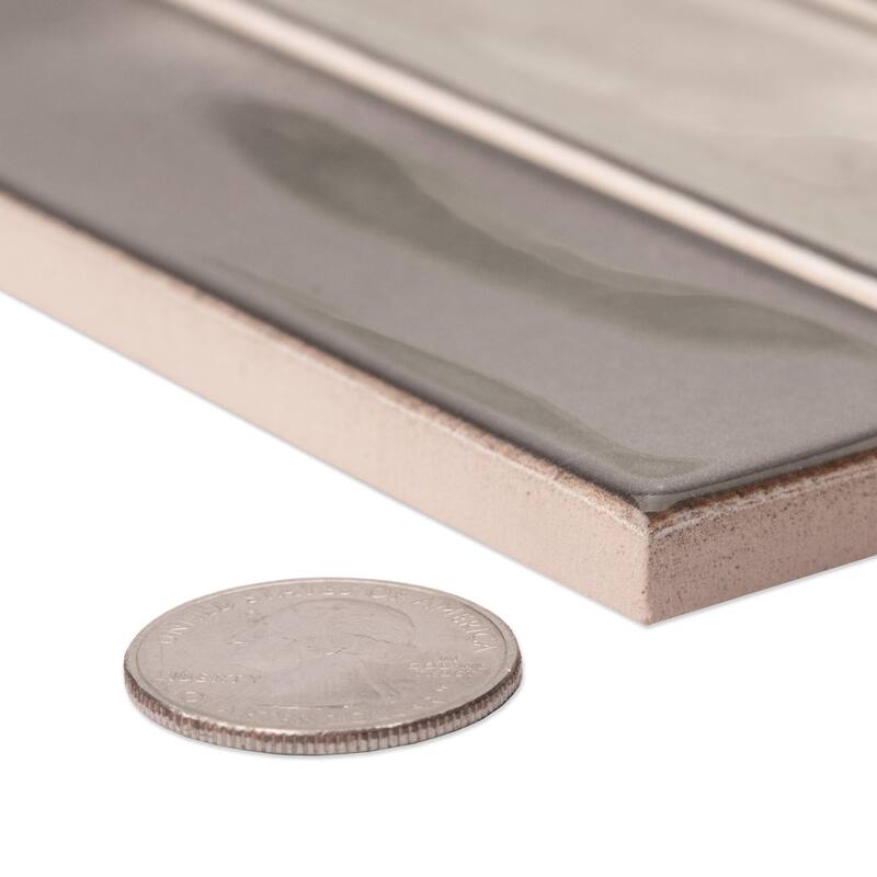 Merola Tile Borealis Greige 5-7/8" x 11-3/4" Ceramic Wall Tile