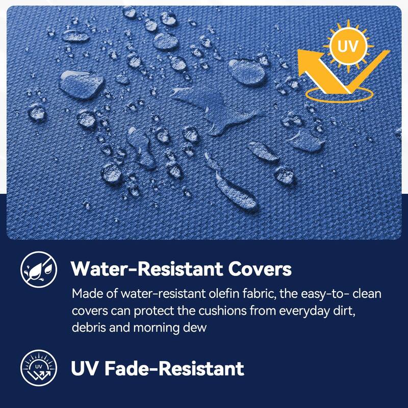 All-Weather Deep Seating Chair Cushions for Patio Chairs