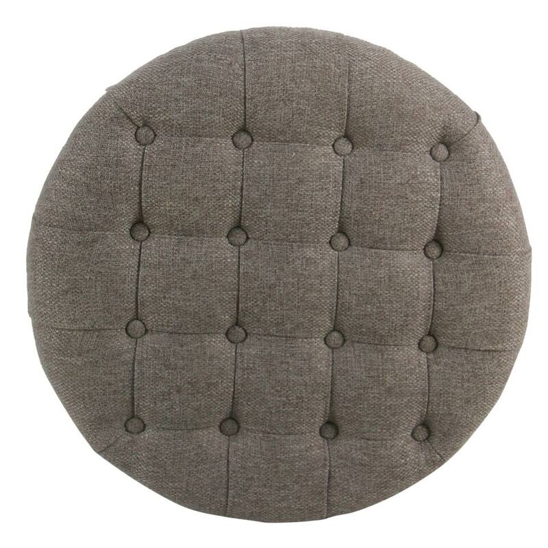 Copper Grove Lamentin Tufted Round Storage Ottoman