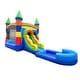 preview thumbnail 2 of 3, Pogo Bounce House Crossover Bounce House with Slide and Splash Pool, Deluxe Rainbow